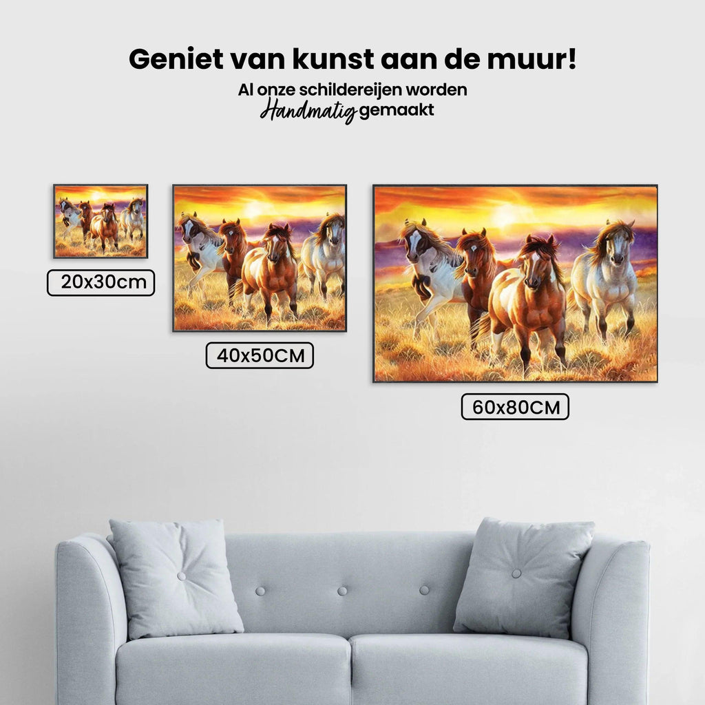 Diamantmaling Smukke Heste på en Mark - SEOS Shop ®
