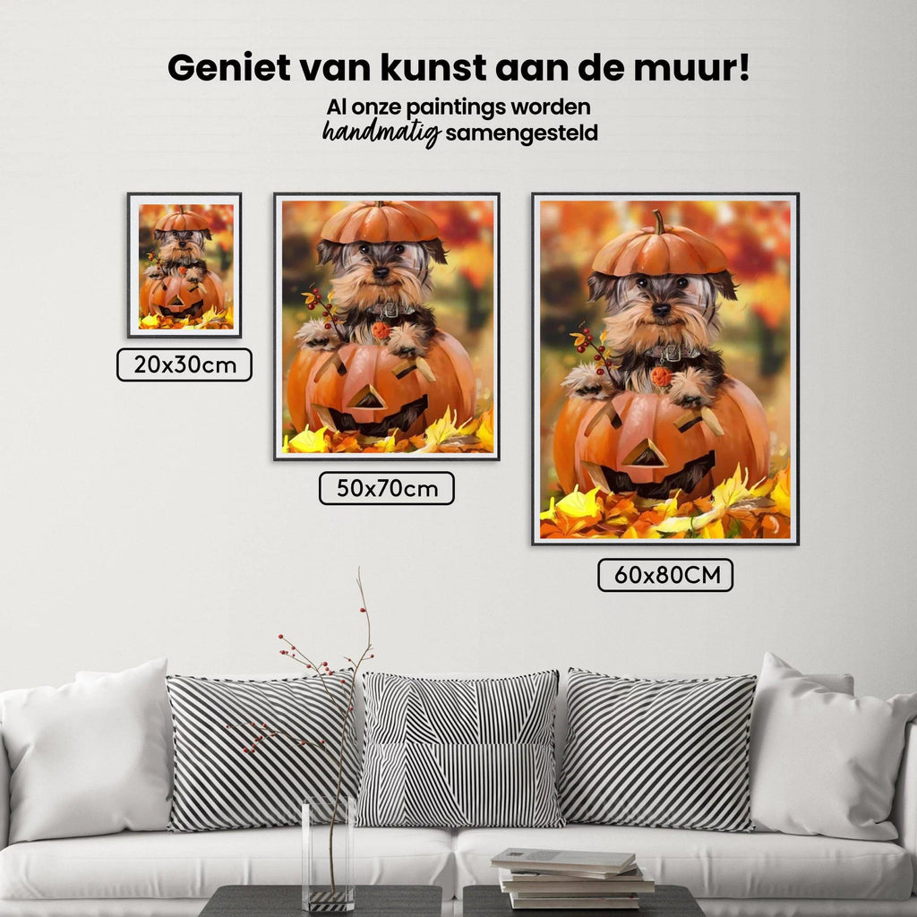 Diamantmaling Hvalp i Græskar - SEOS Shop ®