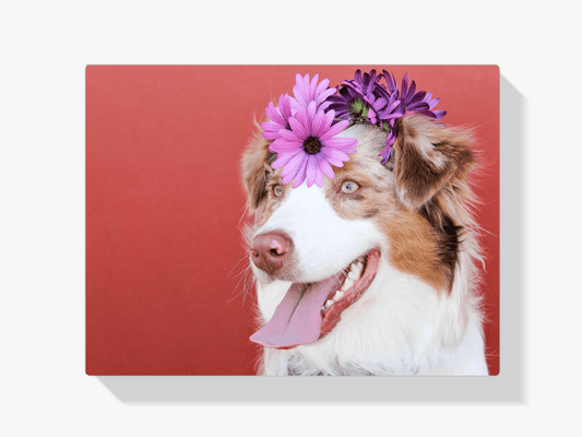 Diamantmaling Hvalp med Blomst på Hovedet - SEOS Shop ®