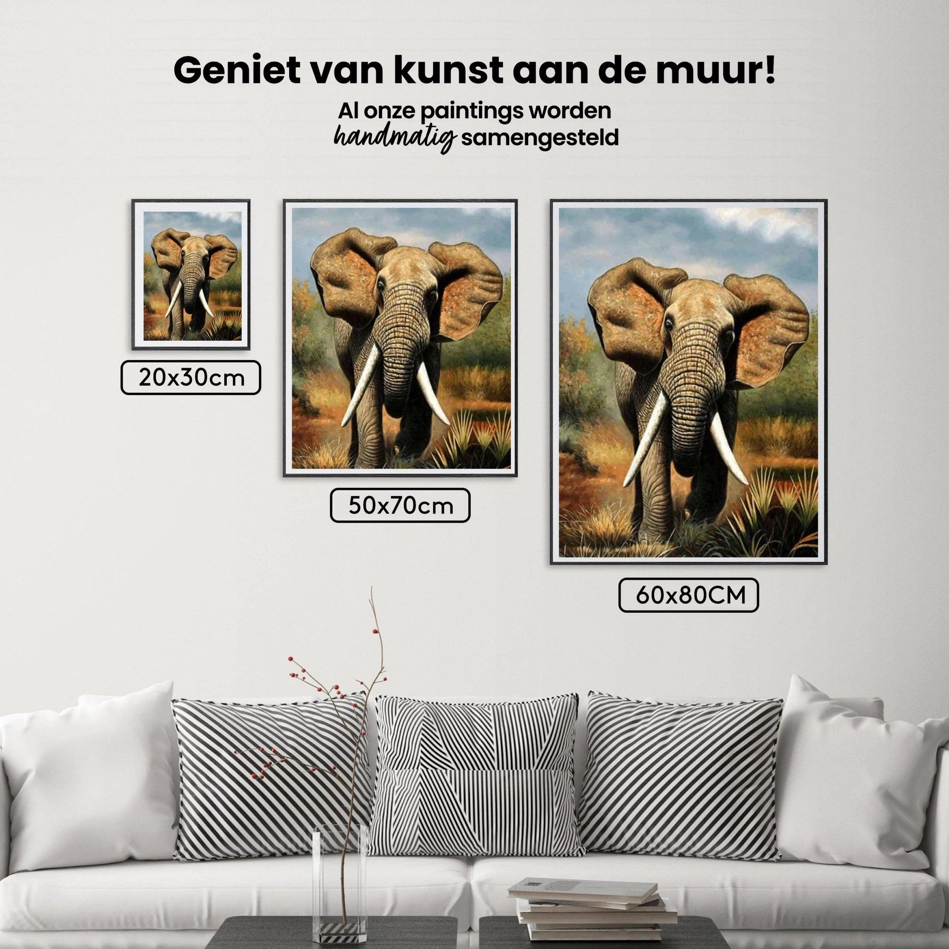 Diamantmaleri Løbende Elefant - SEOS Shop ®