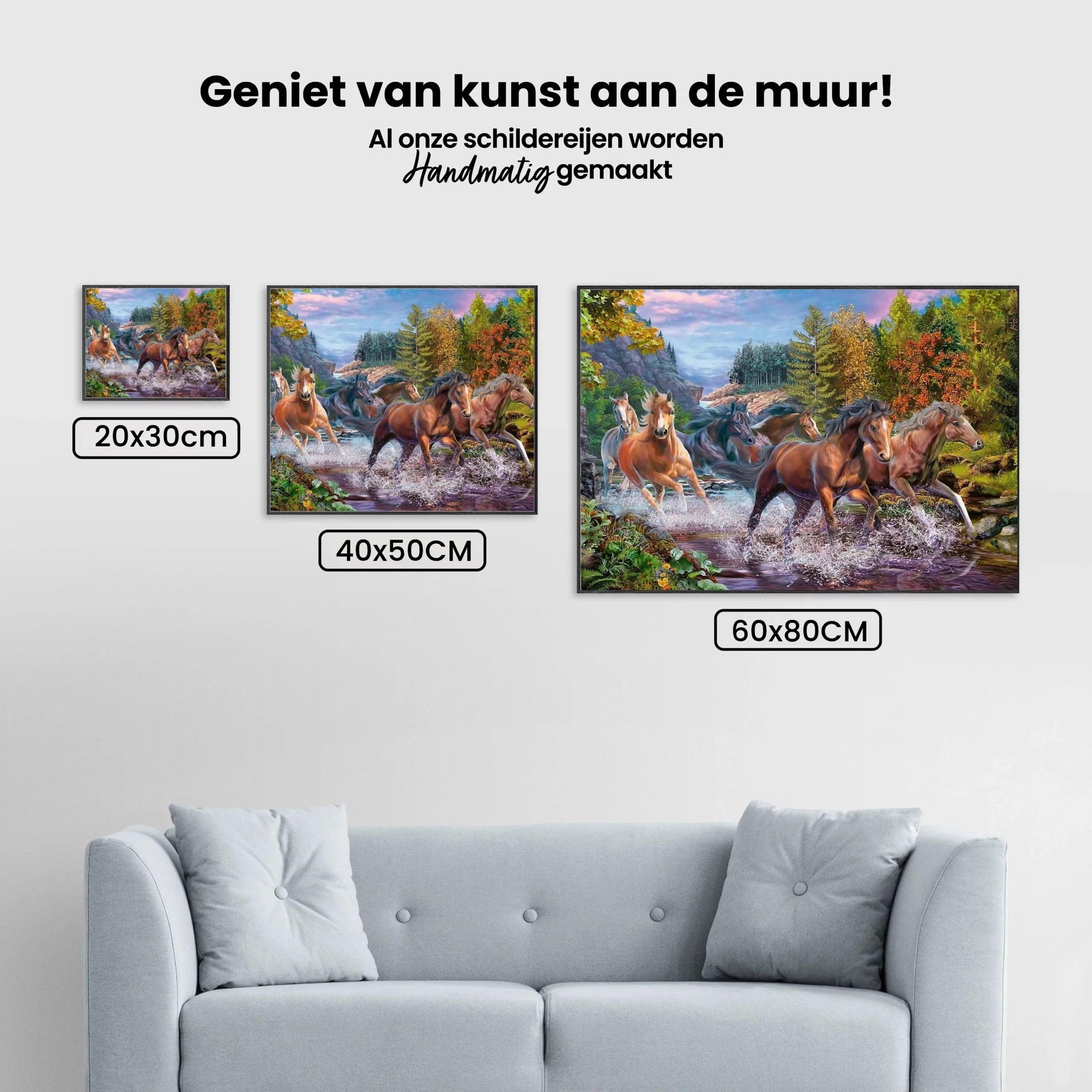 Diamantmaling Løbende Heste - SEOS Shop ®