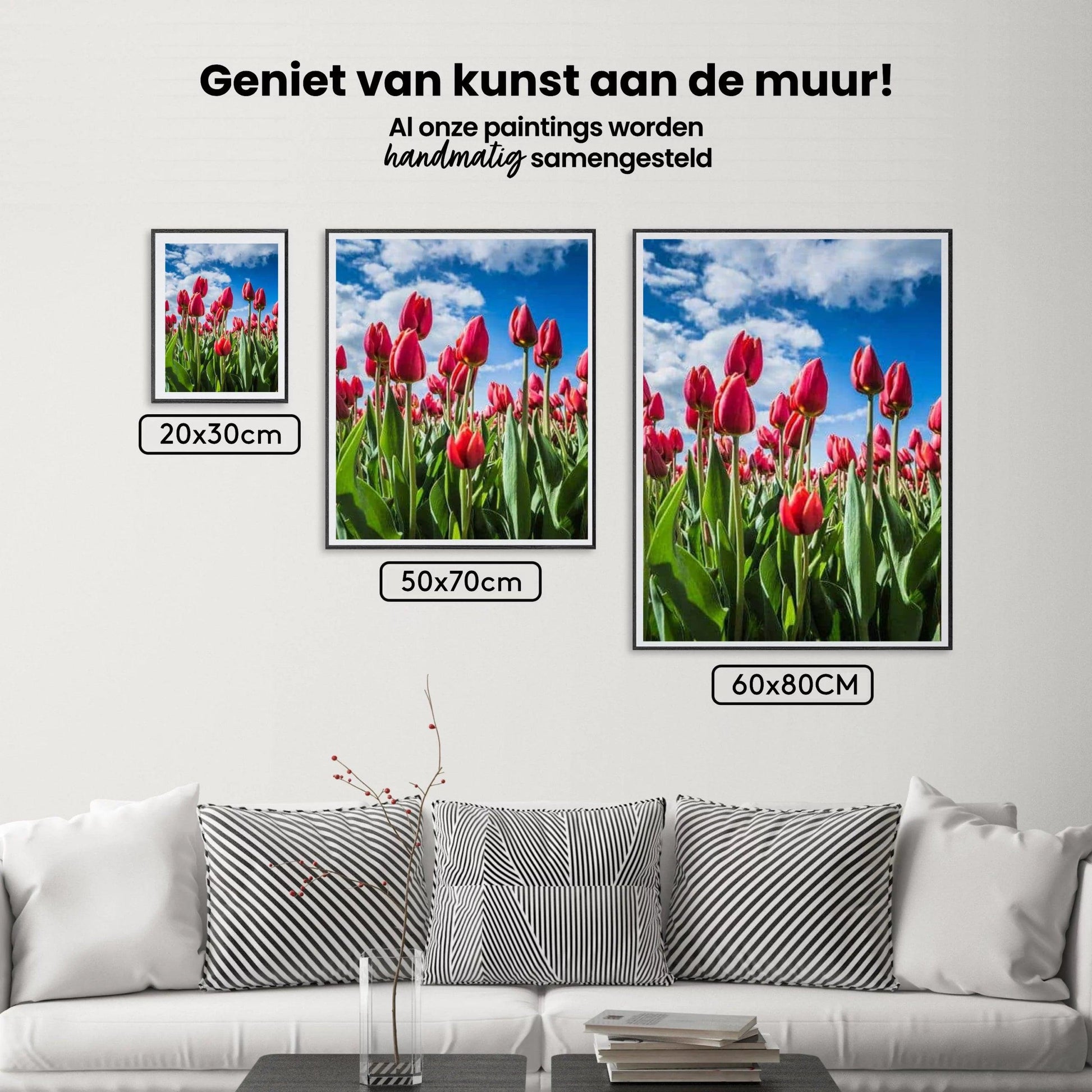 Diamantmaling Røde Tulipaner - SEOS Shop ®