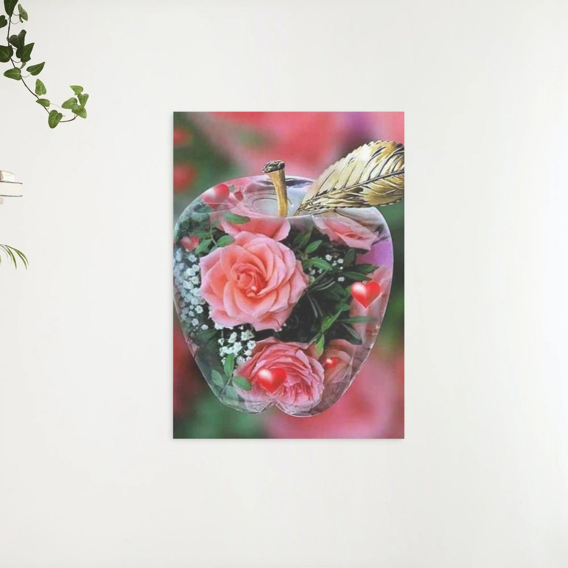 Diamantmaling Rose i æblet - SEOS Shop ®