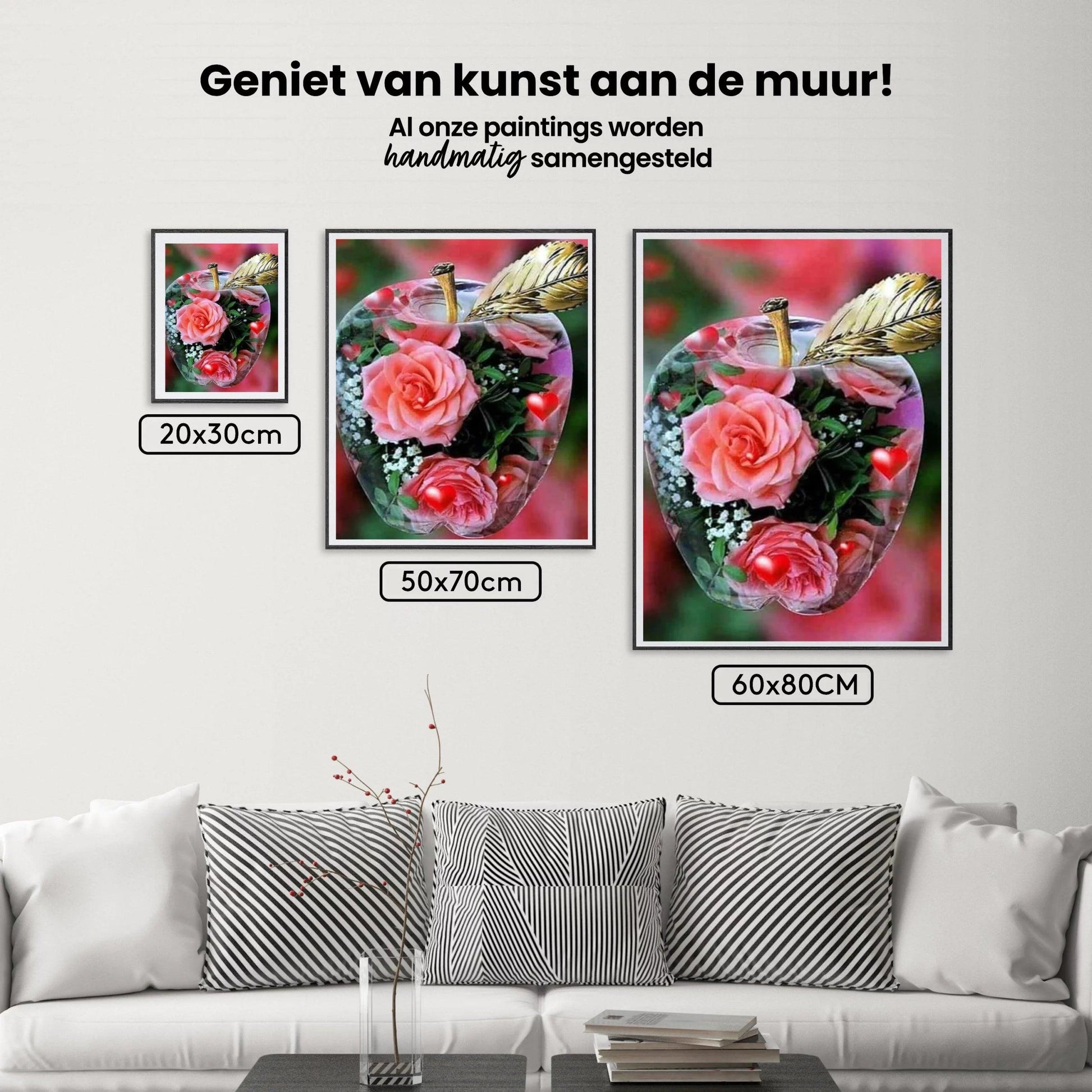 Diamantmaling Rose i æblet - SEOS Shop ®