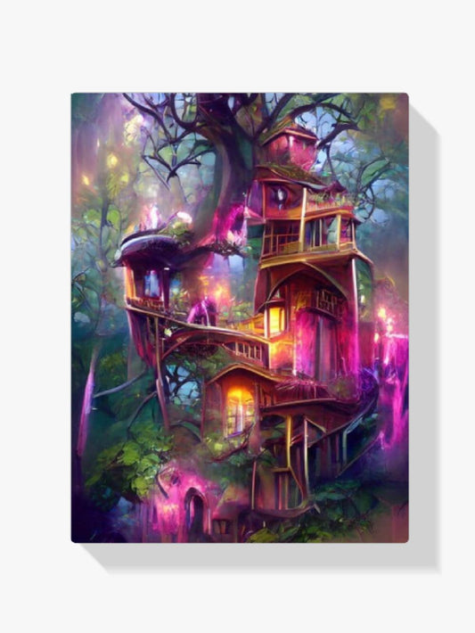 Diamantmaling Lyserødt Træhus - SEOS Shop ®