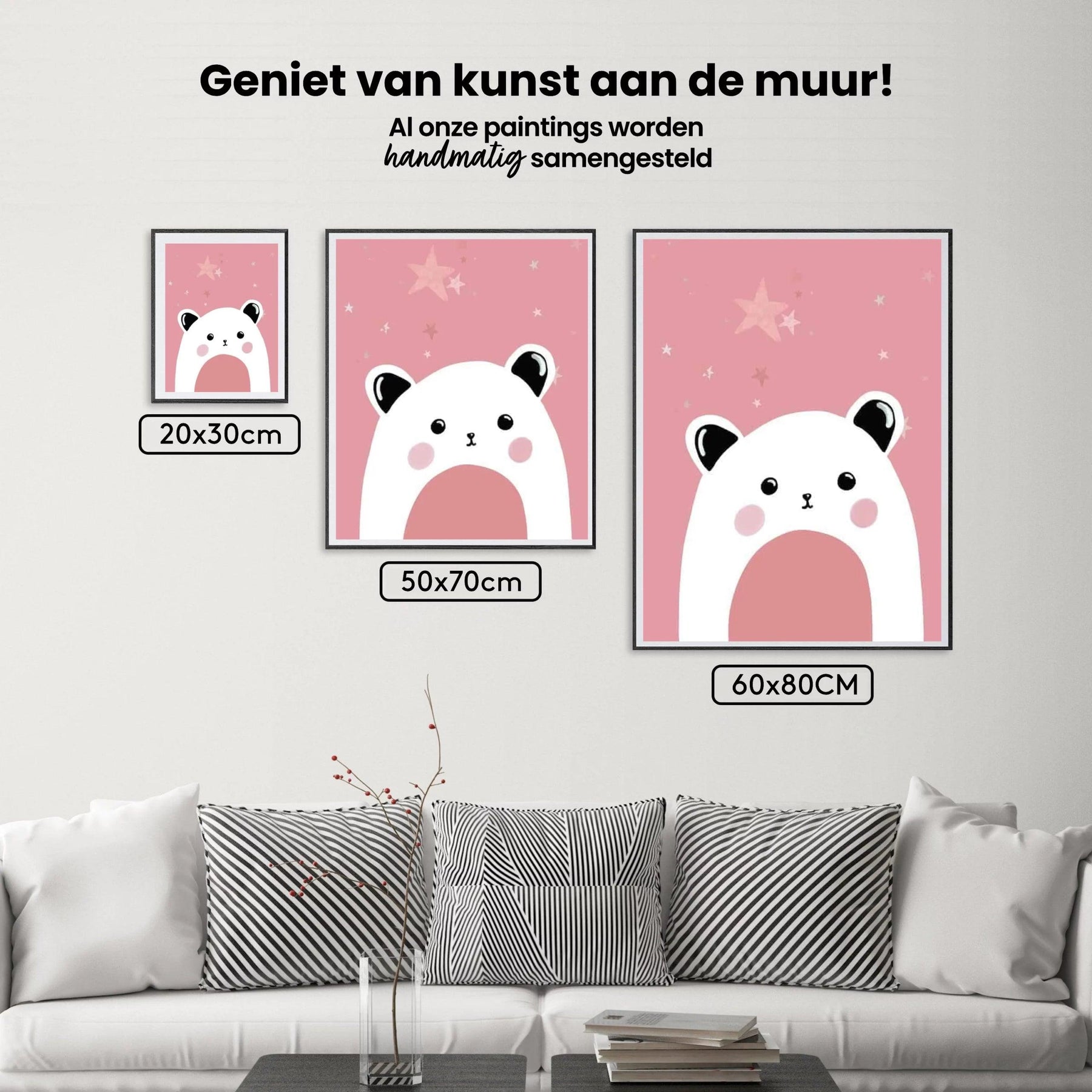 Diamantmaleri lyserød bjørn - SEOS Shop ®