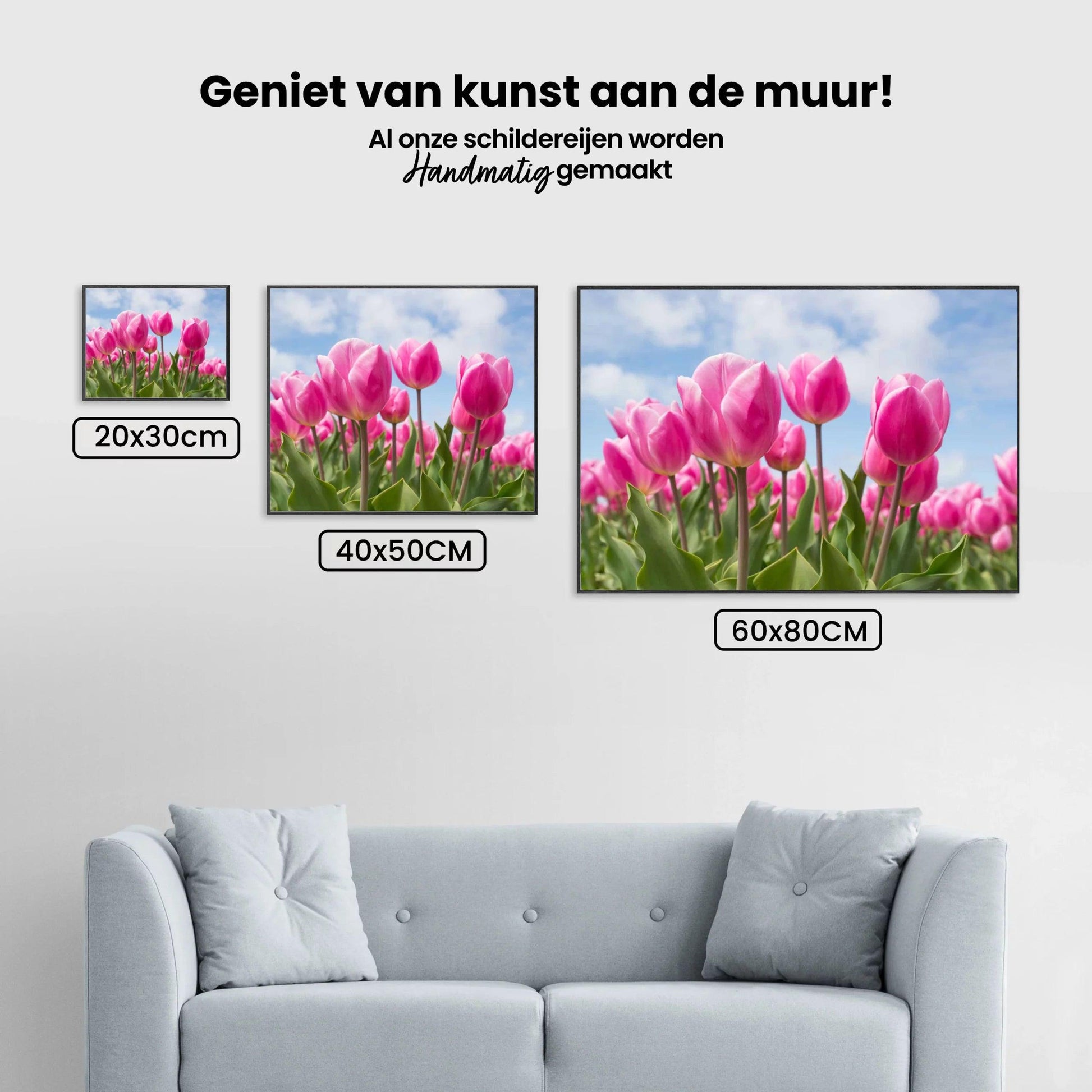 Diamantmaling lyserøde tulipaner - SEOS Shop ®