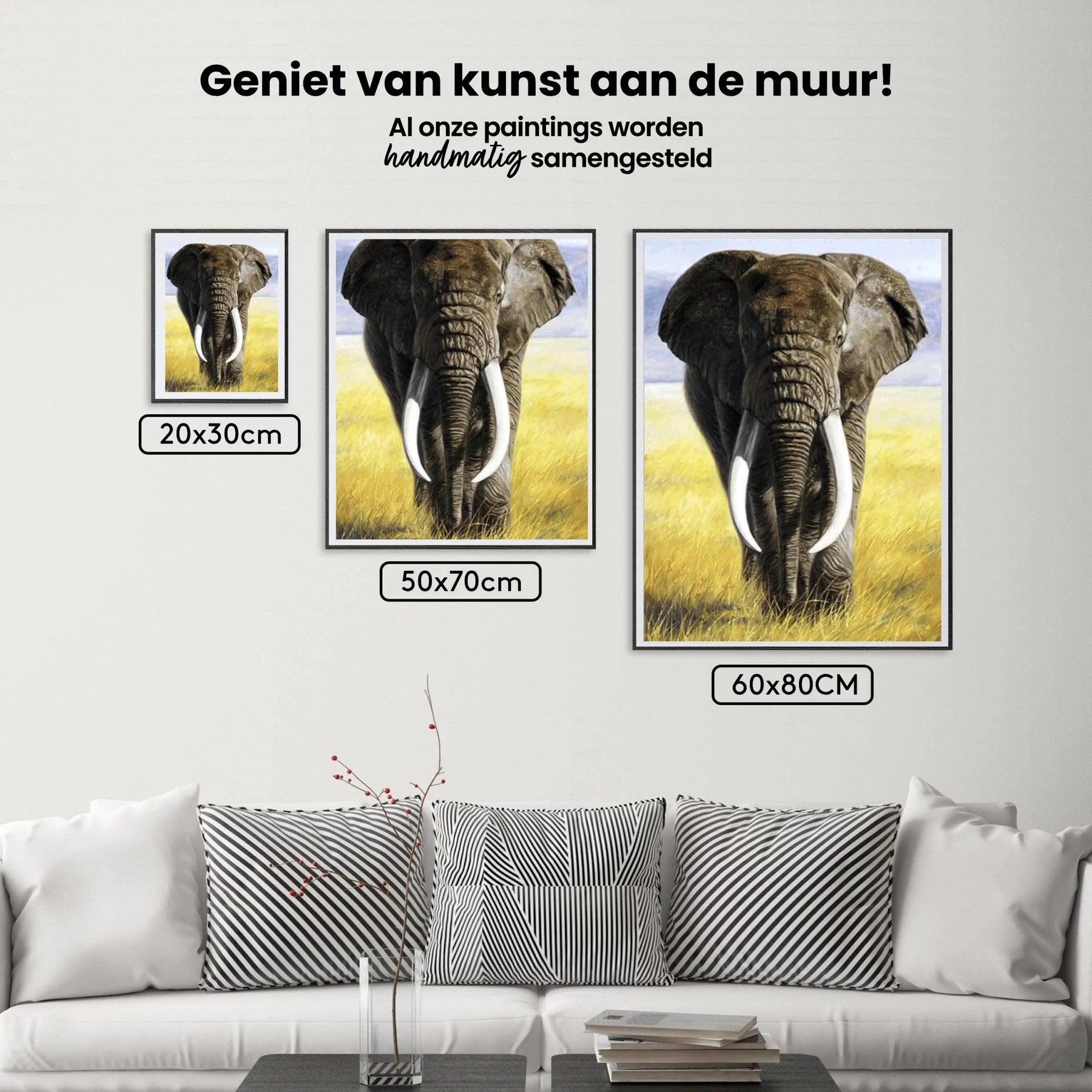 Diamantmaling Safarielefant med stødtænder - SEOS Shop ®