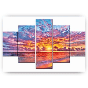 Diamantmaleri Smuk Solnedgang 5-panel - SEOS Shop ®