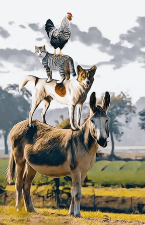 Diamantmaling med stabling af dyr - SEOS Shop ®