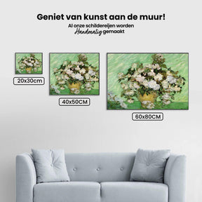 Diamantmalingsvase med lyserøde roser - SEOS Shop ®