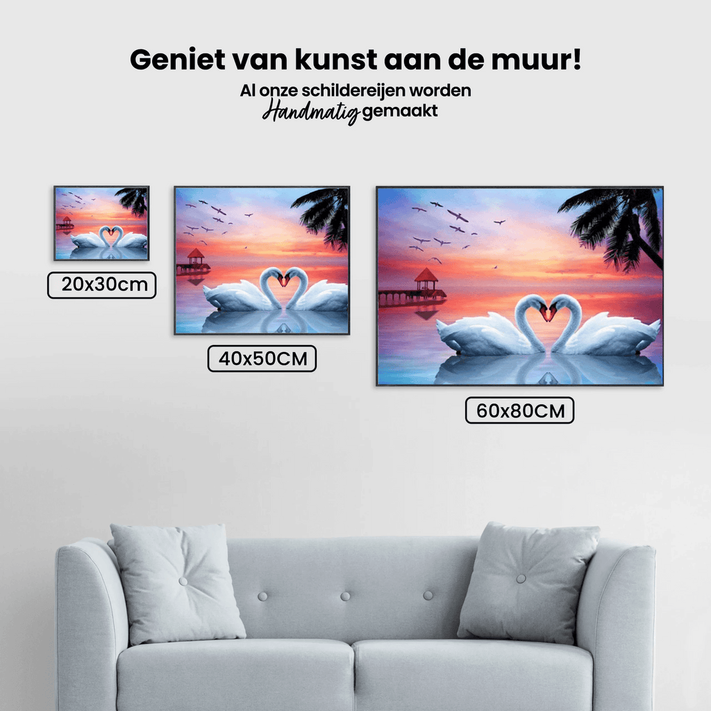 Diamantmaling Svaner i kærlighed – SEOS Shop ®