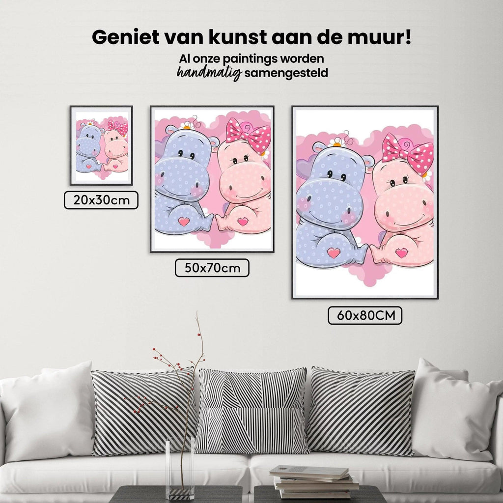 Diamantmaling af forelskede køer - SEOS Shop ®
