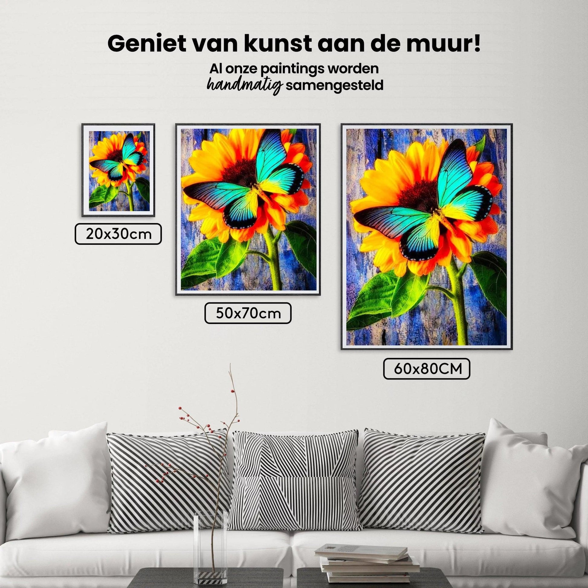 Diamantmaling Sommerfugl med solsikke - SEOS Shop ®