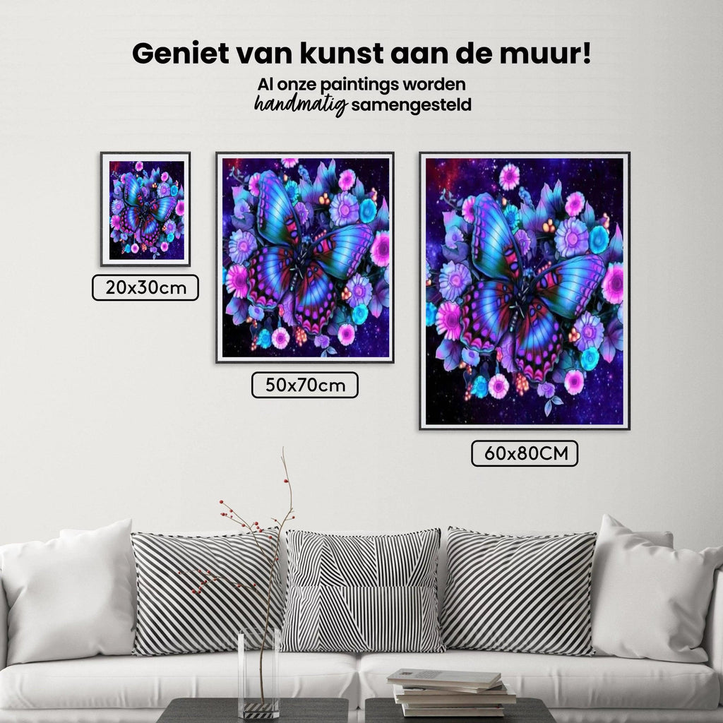 Diamantmaling Sommerfugl med Blomst - SEOS Shop ®