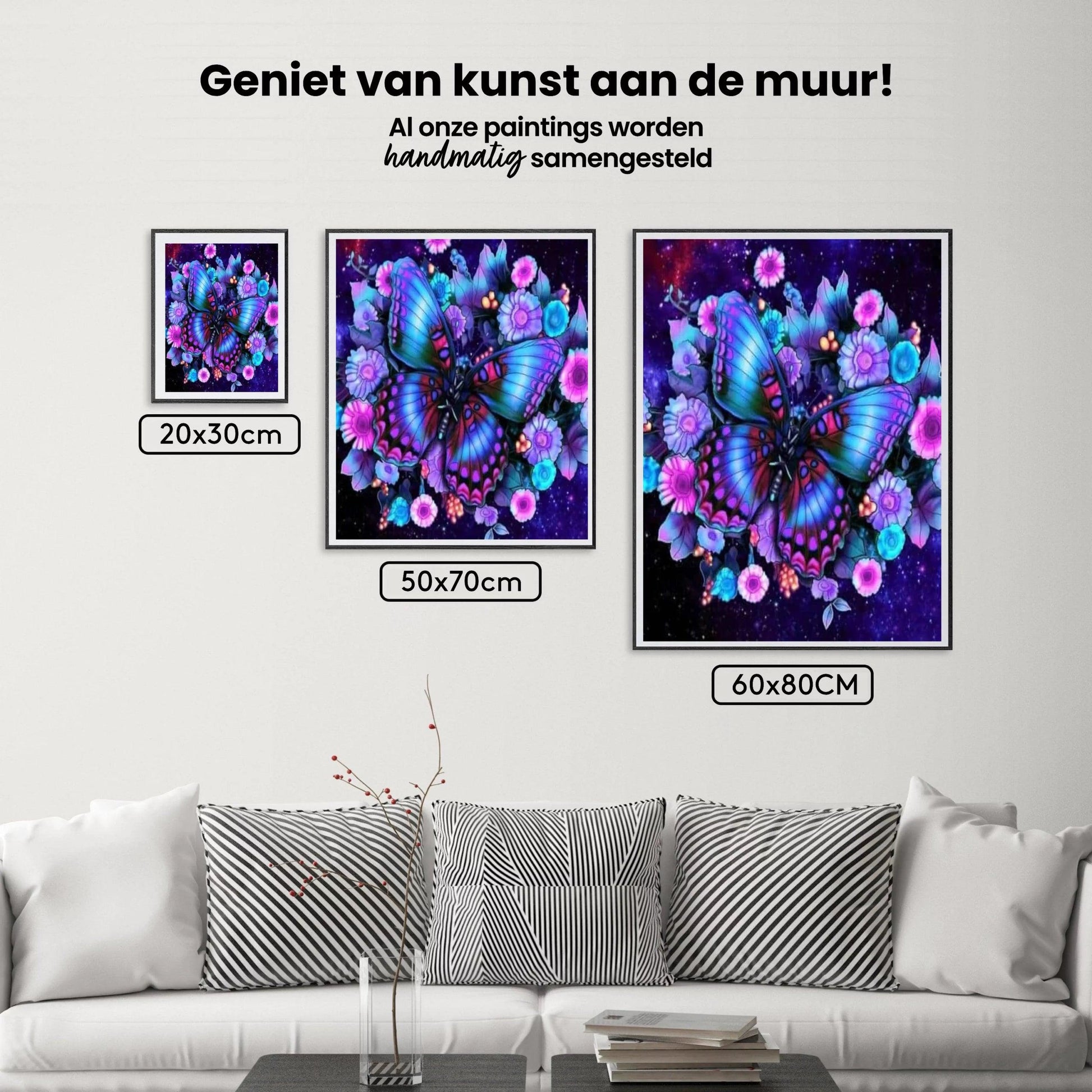 Diamantmaling Sommerfugl med Blomst - SEOS Shop ®