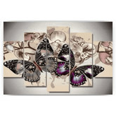 Diamantmaling Sommerfugle 5 Paneler - SEOS Shop ®