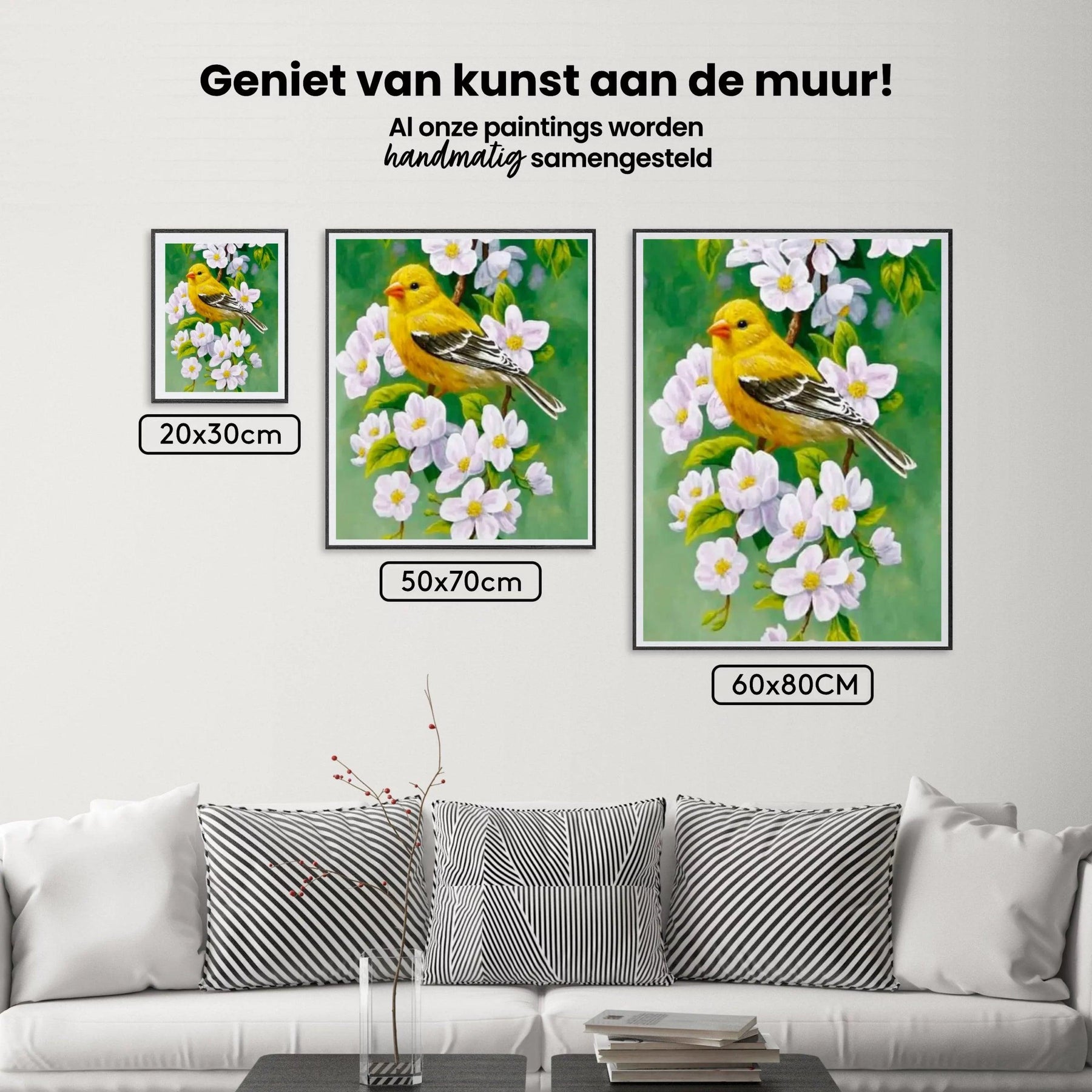 Diamantmaling Fugl med Blomst - SEOS Shop ®
