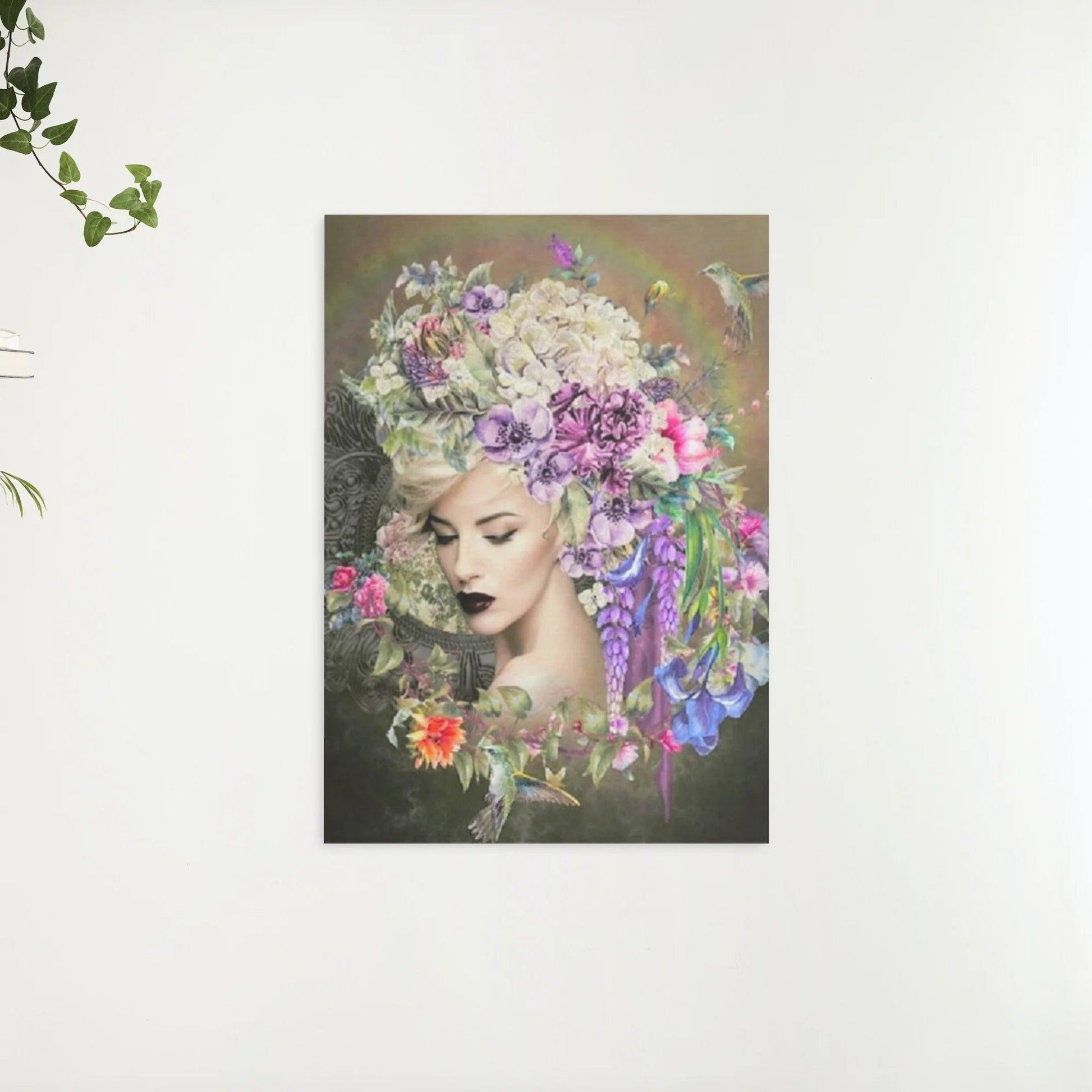 Diamantmaleri Kvinder med blomst og kolibri - SEOS Shop ®