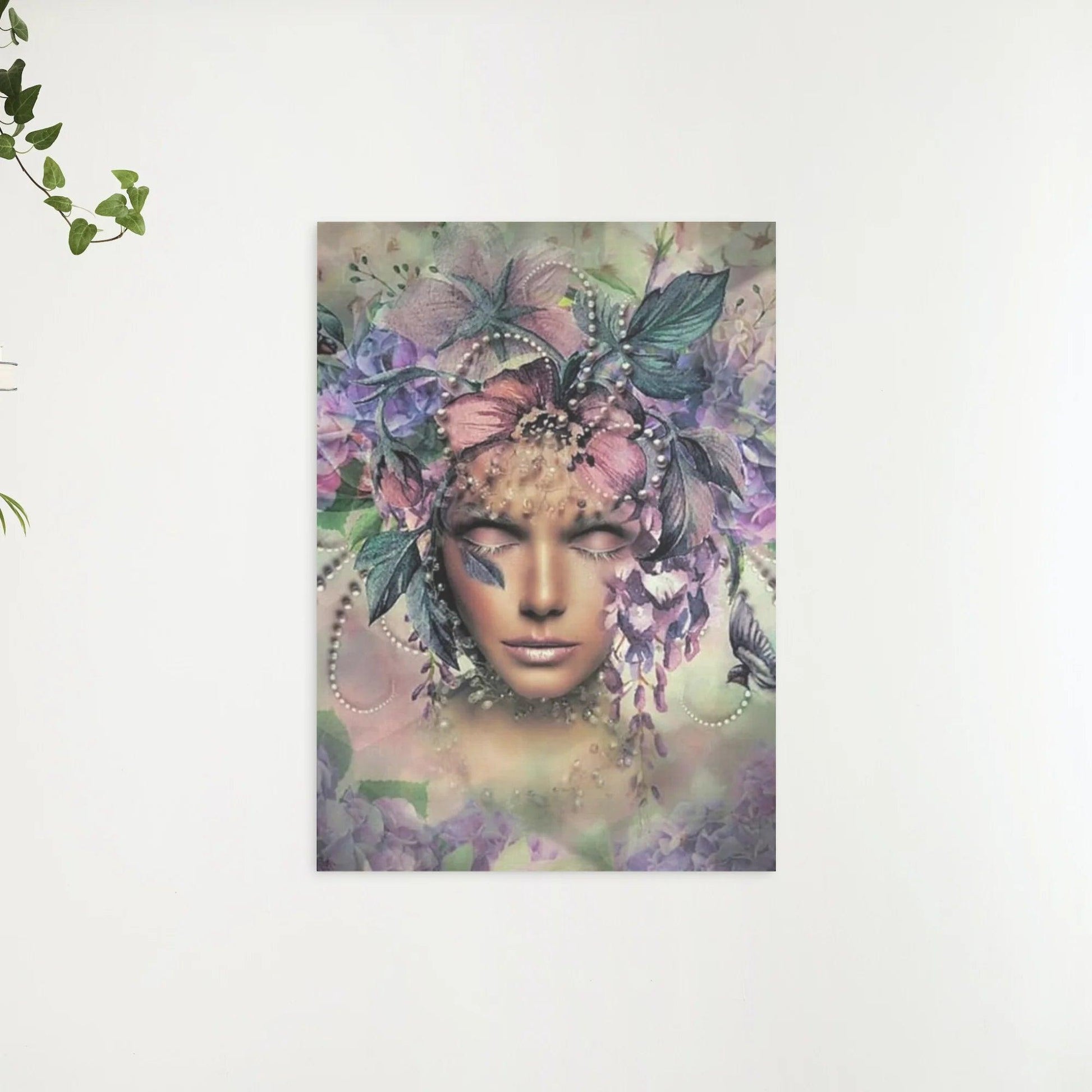 Diamantmaleri Kvinder med blomst og fugl - SEOS Shop ®