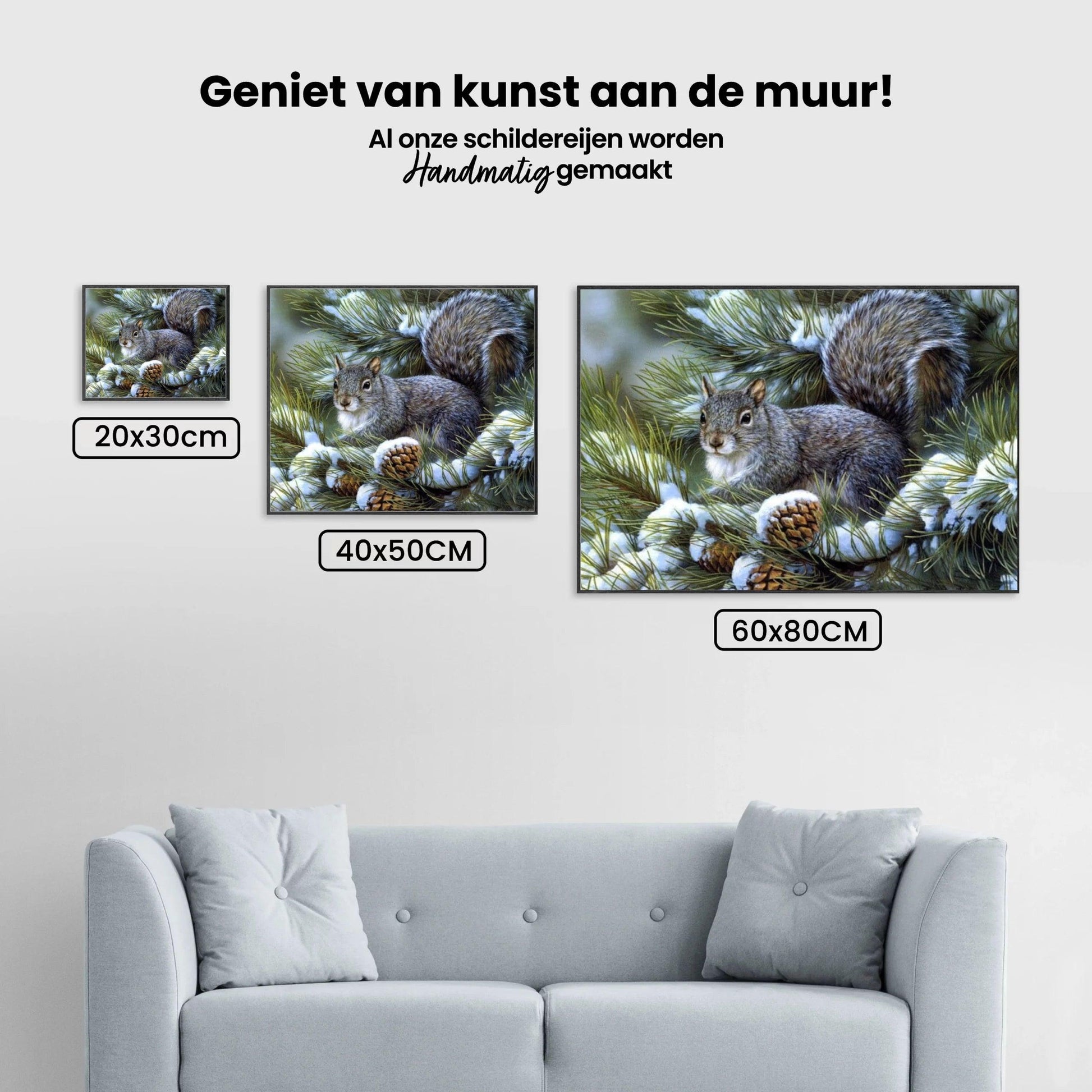 Diamantmaleri Vinter Sød Egern - SEOS Shop ®