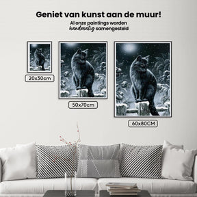 Diamantmaleri Vinter Sort Kat - SEOS Shop ®