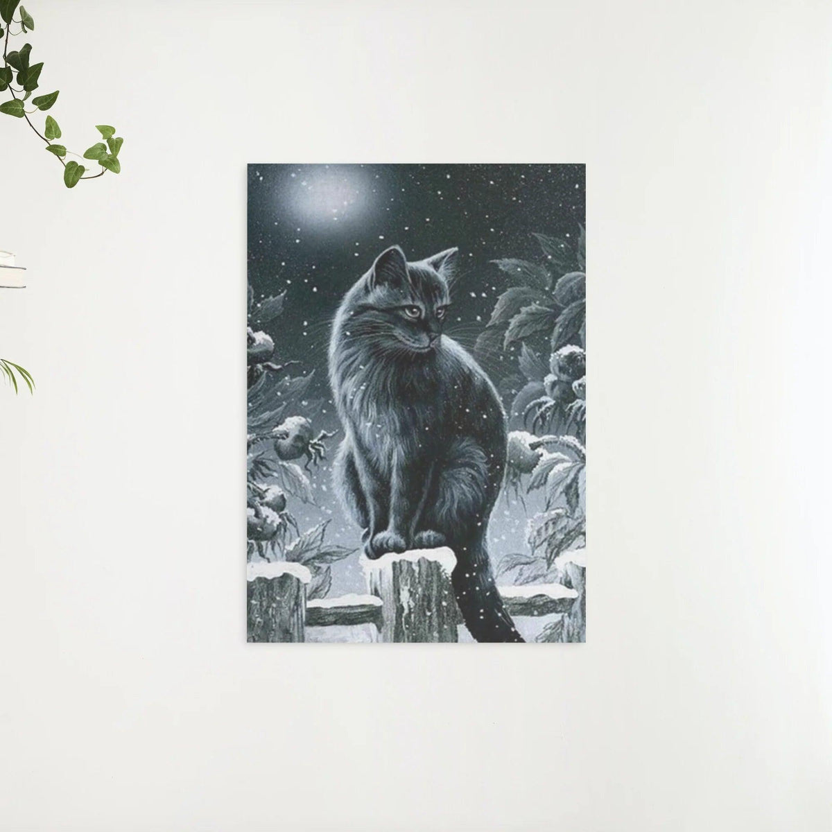 Diamantmaleri Vinter Sort Kat - SEOS Shop ®