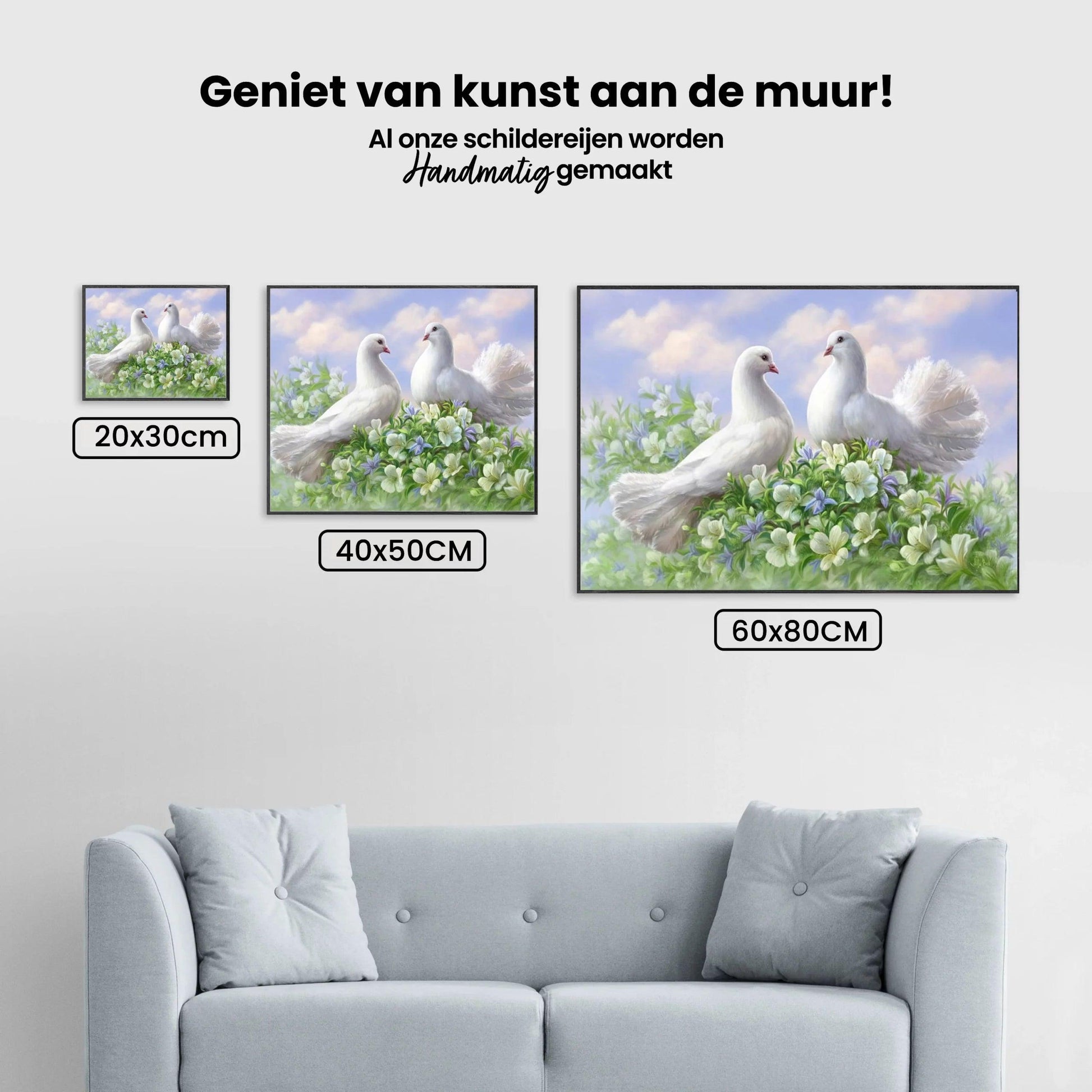 Diamantmaling Hvide Duer - SEOS Shop ®