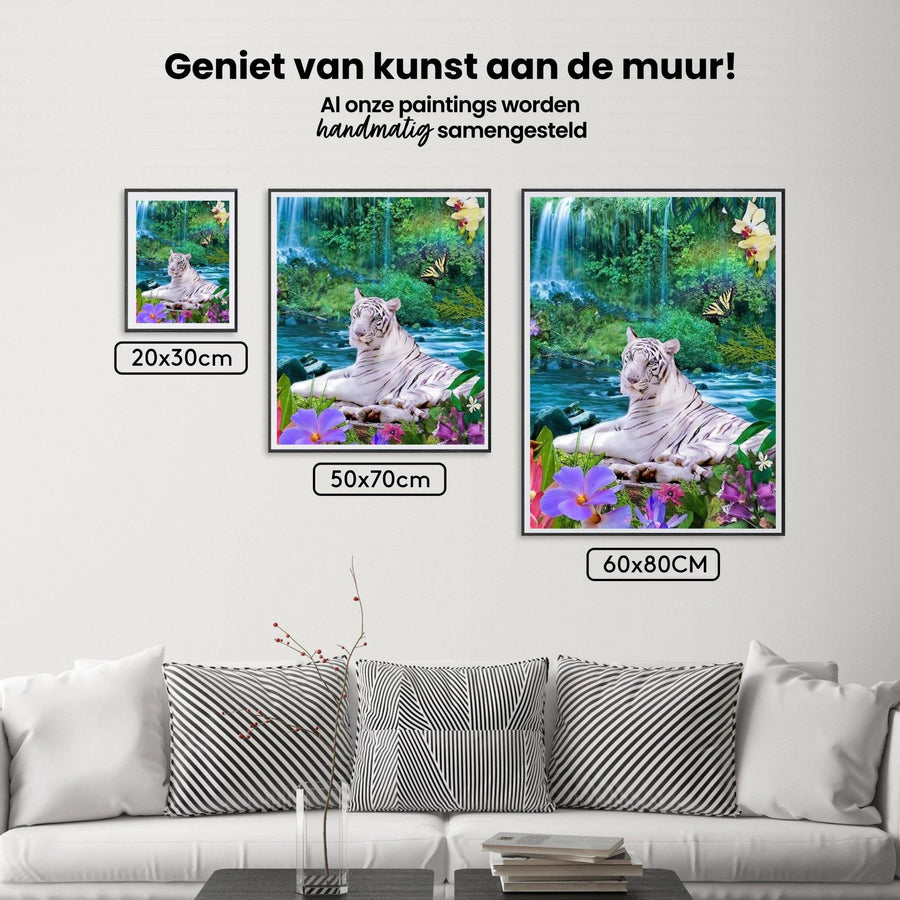 Diamantmaleri Hvid Tiger - SEOS Shop ®