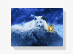 Diamantmaleri Hvid Ræv med Lampe – SEOS Shop ®