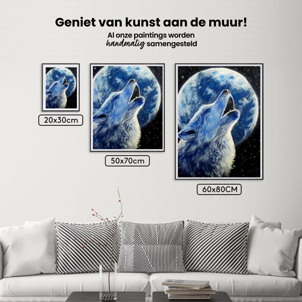 Diamantmaleri Ulv og Måne - SEOS Shop ®