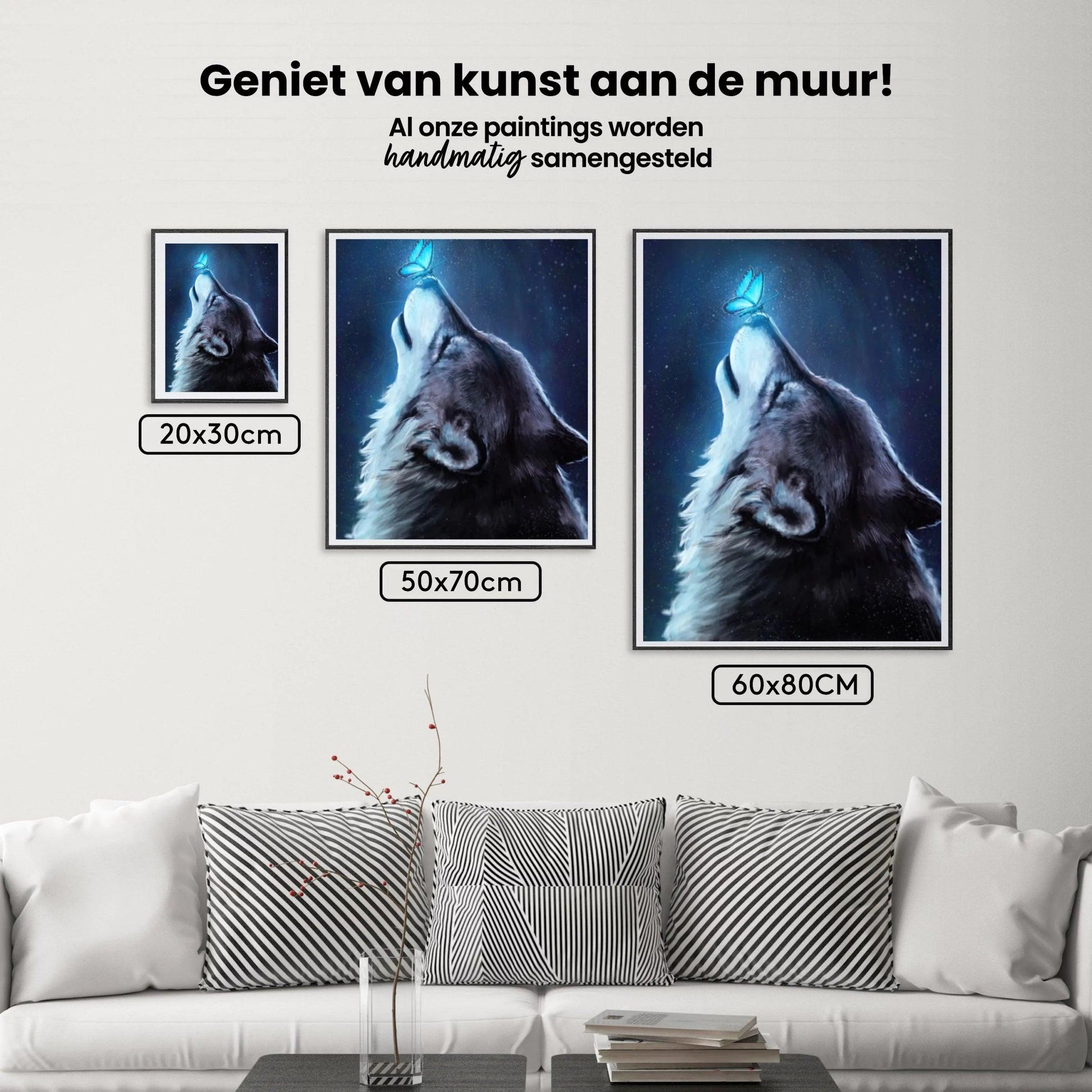 Diamantmaleri Ulv med Sommerfugl - SEOS Shop ®