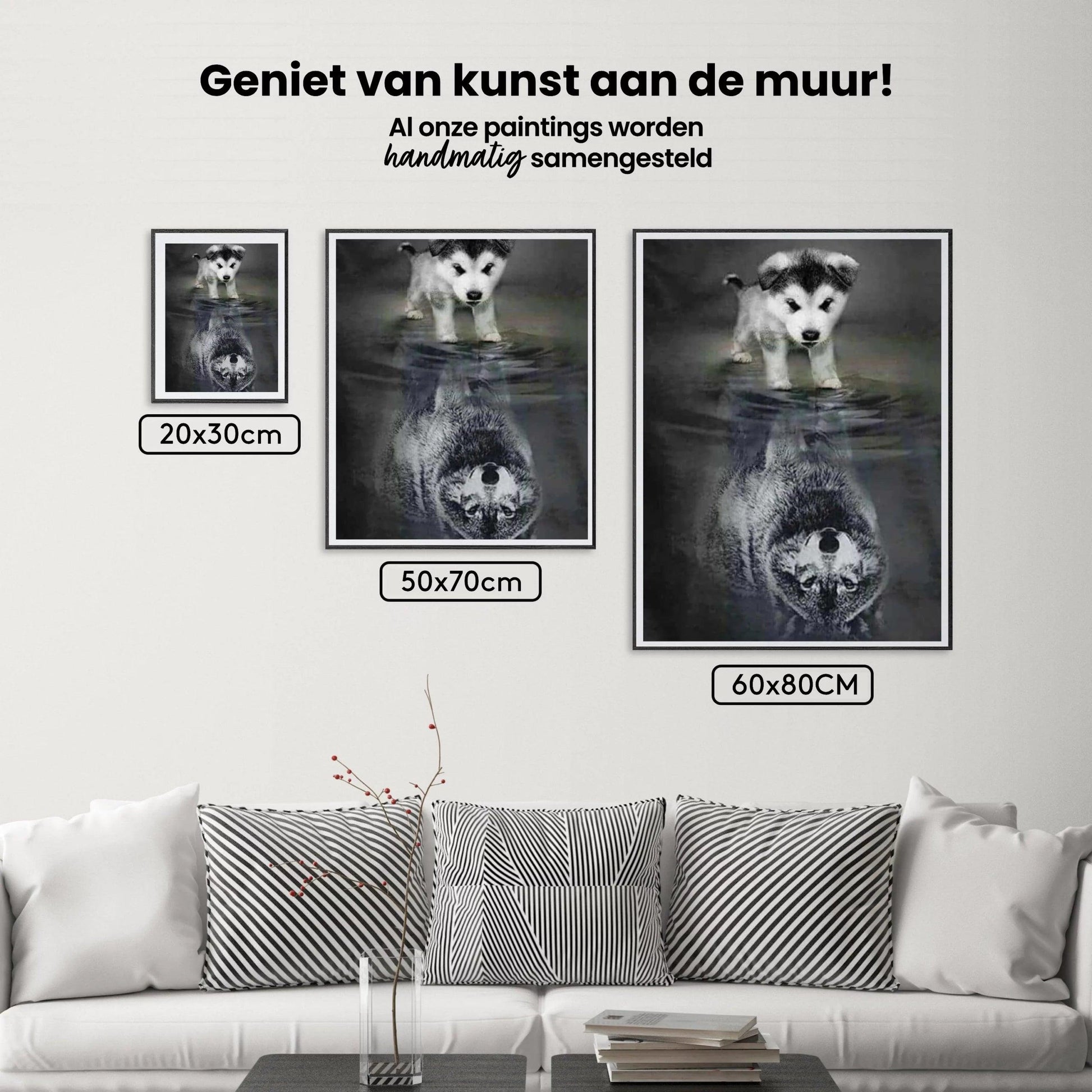 Diamantmaleri Ulveunge i spejlbillede – SEOS Shop ®