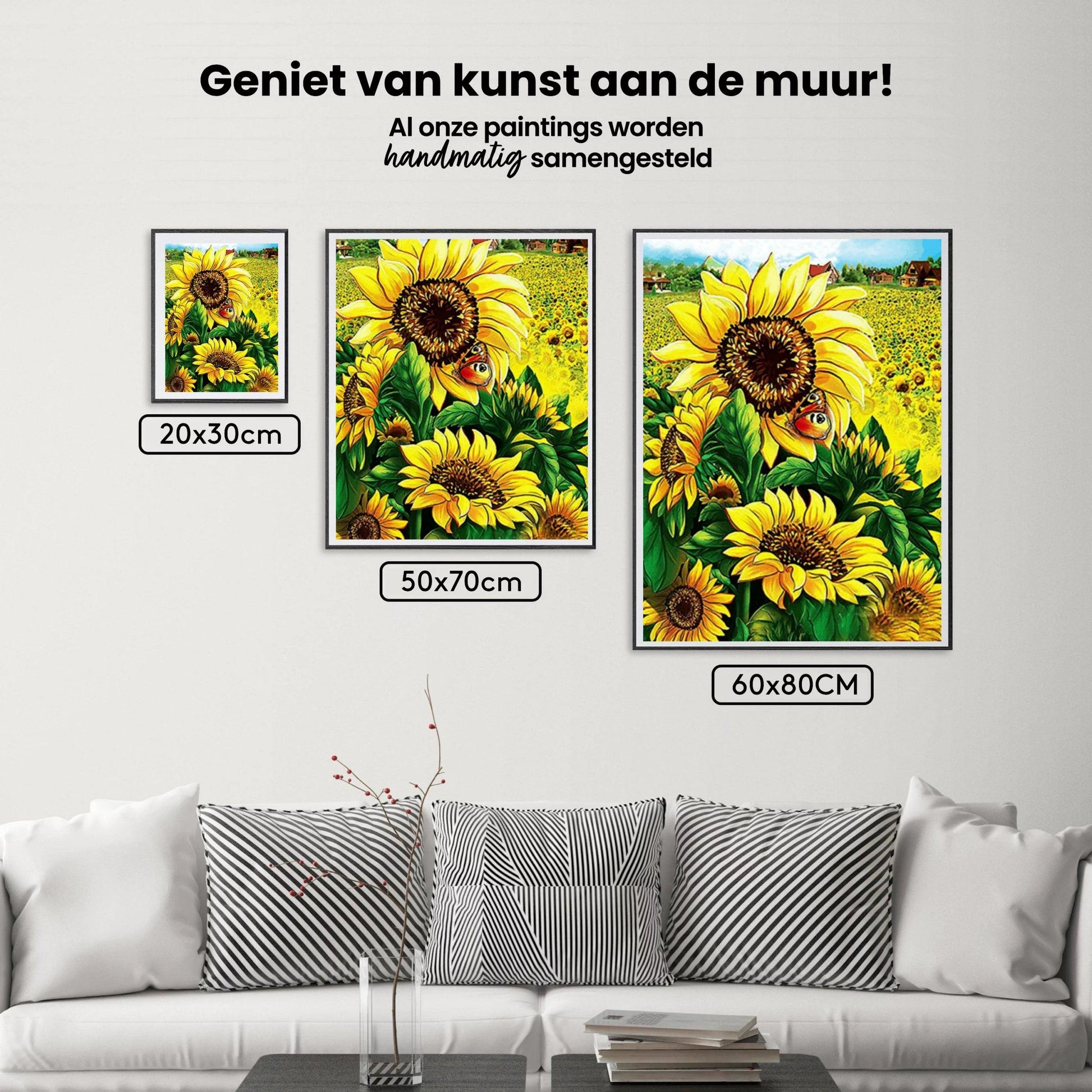 Diamantmaling Solsikker med Sommerfugl - SEOS Shop ®