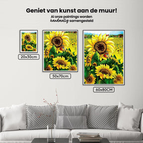 Diamantmaling Solsikker med Sommerfugl - SEOS Shop ®