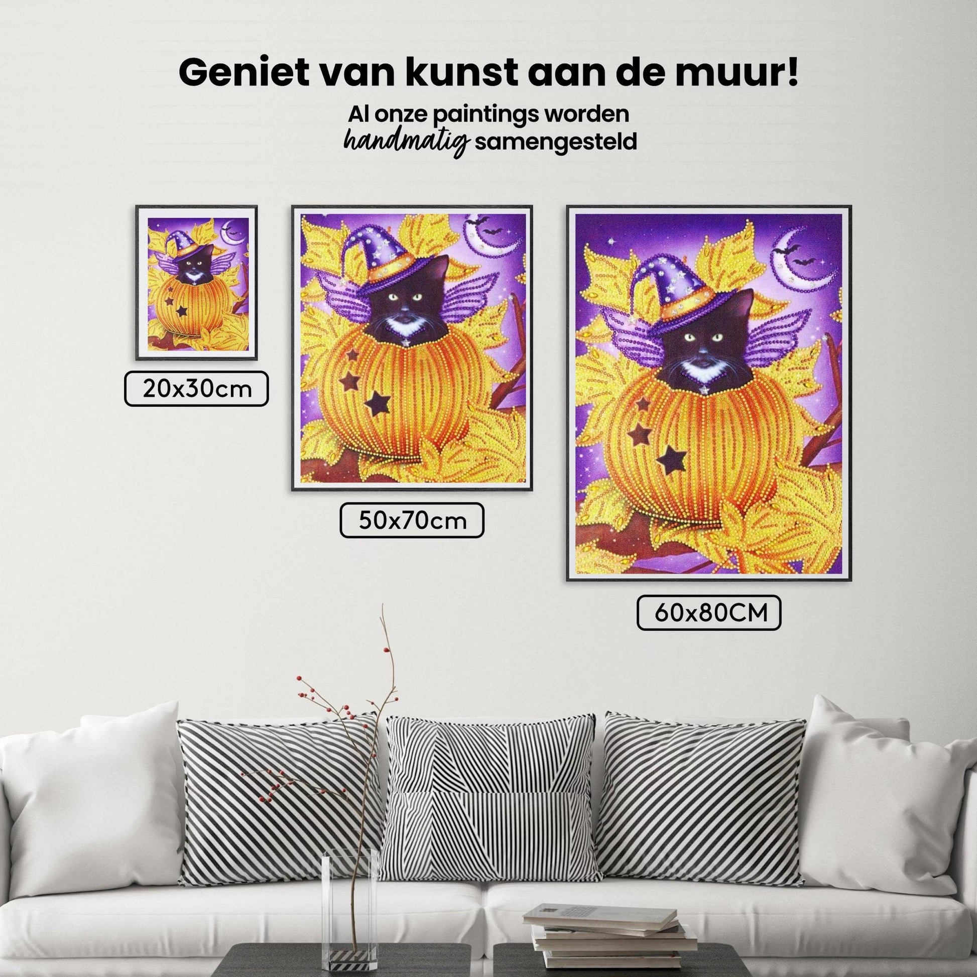 Diamantmaleri Sort Kat i Græskar - SEOS Shop ®