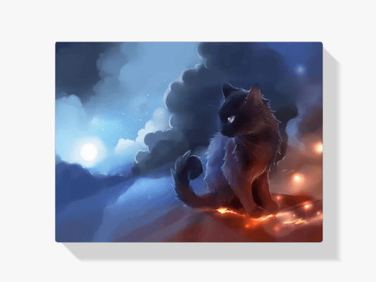 Diamantmaleri Sort Kat med Vulkan - SEOS Shop ®