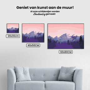 Diamantmaleri - Bjerge ved solnedgang - SEOS Shop ®