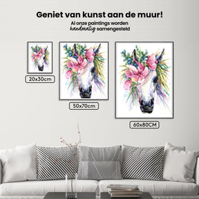 Diamantmaleri - Blomster Enhjørning - SEOS®