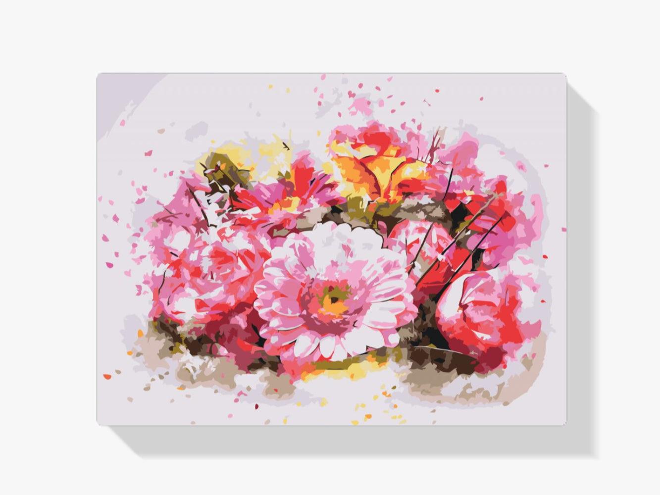 Diamantmaleri - Buket med lyserøde blomster - SEOS Shop ®