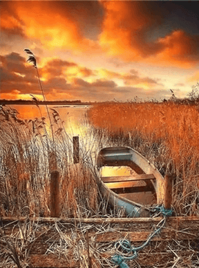 Diamantmaling - Båd på vandet - SEOS Shop ®