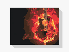 Diamantmaling - Brændende guitar - SEOS Shop ®