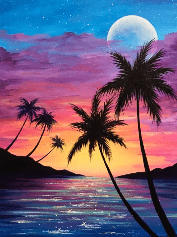 Diamantmaleri - Caribisk solnedgang - SEOS Shop ®