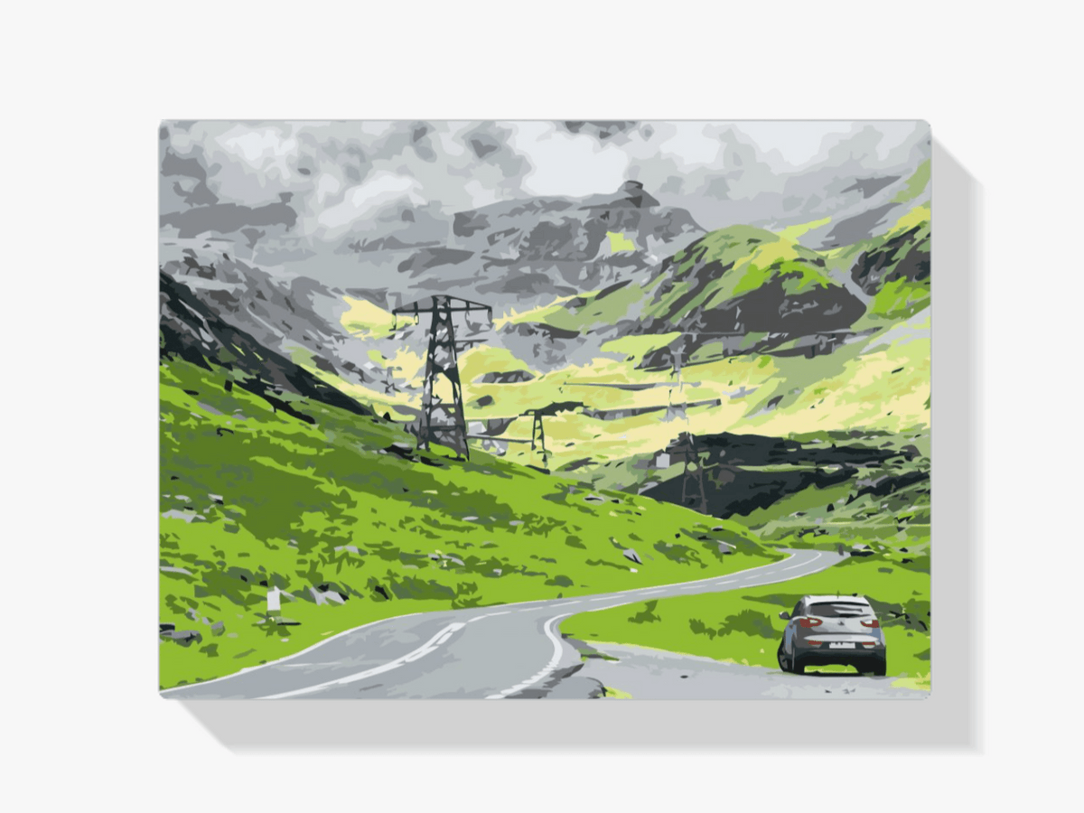 Diamantmaling - Transfagarasan-vejen i Rumænien - SEOS Shop ®