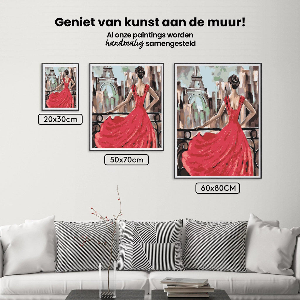 Diamantmaleri - Damen i rødt - SEOS Shop ®