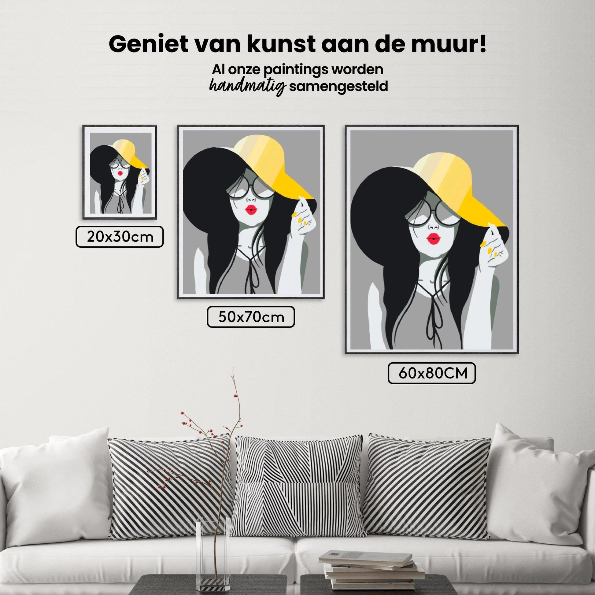 Diamantmaleri - Damen med den gule hat - SEOS Shop ®