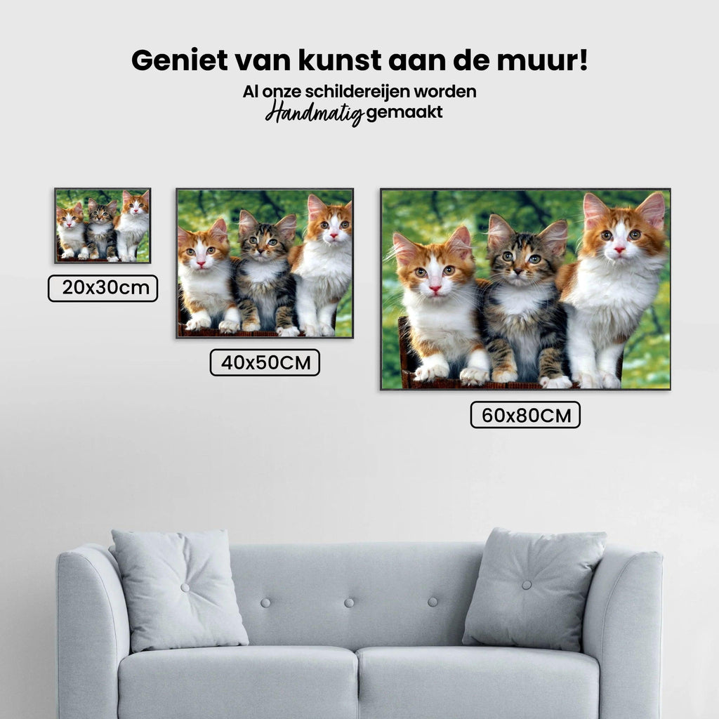 Diamantmaling - Tre katte - SEOS®