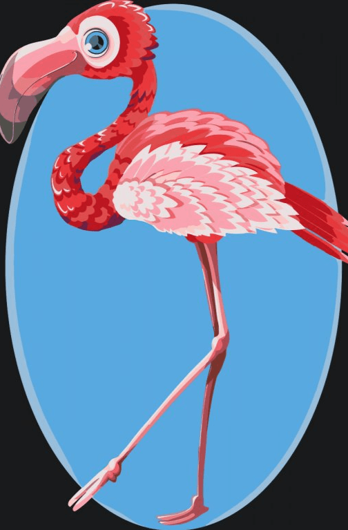 Diamantmaleri - En flamingo med dens ting - SEOS®