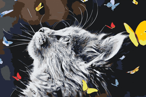 Diamantmaling - En kat blandt sommerfuglene - SEOS®
