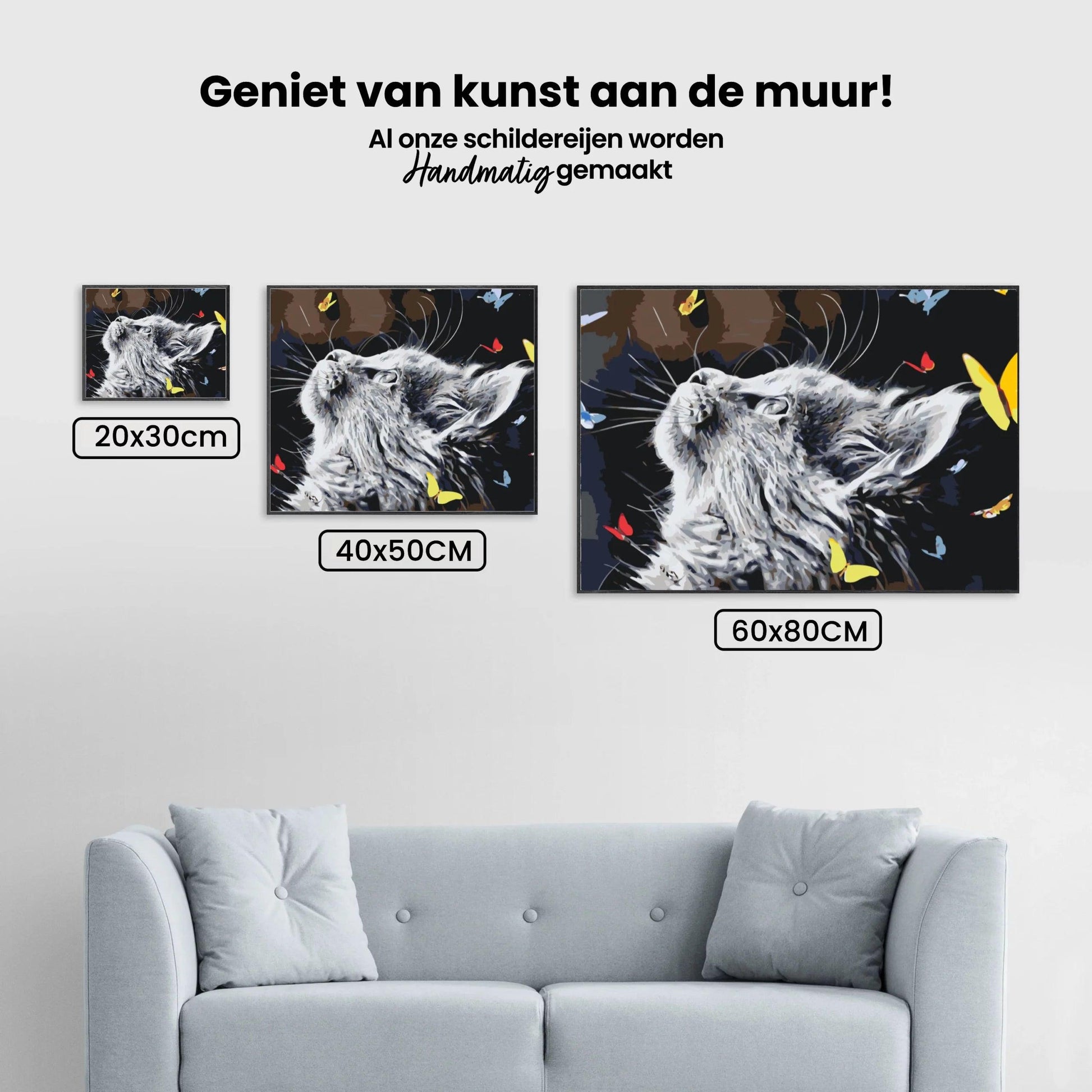 Diamantmaling - En kat blandt sommerfuglene - SEOS®